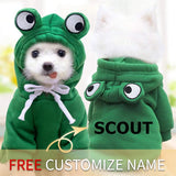 Personalized Dog Cute Frog Hoodie